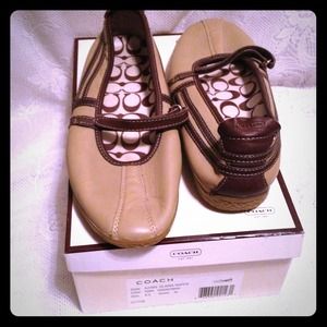 Authentic Coach flats. On HOLD  for @redfemale
