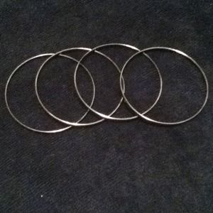 Dark silver bangles