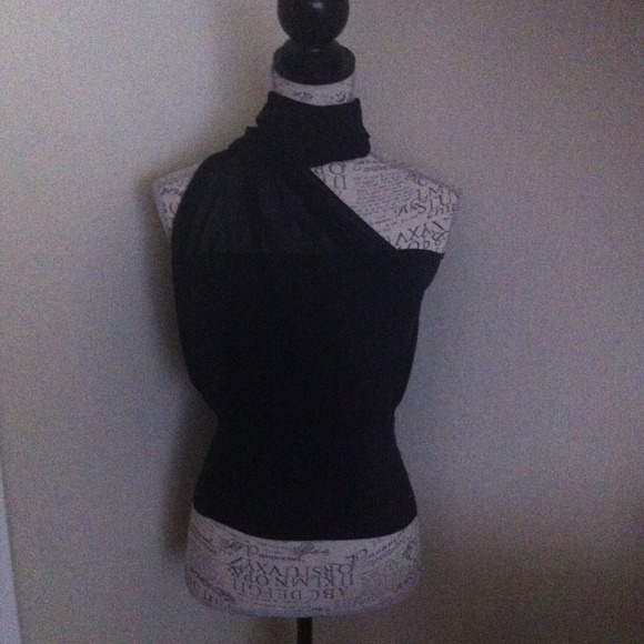 Vs black tube top w/ sheer wrap