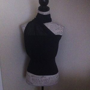 Vs black tube top w/ sheer wrap