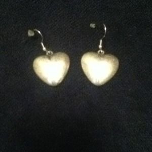 Silver heart earrings