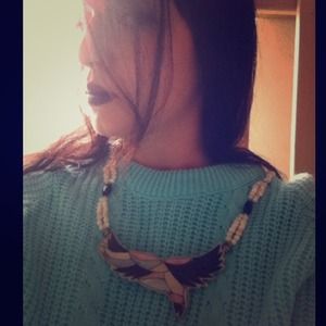 ***Sold***Vintage Shell Bird Necklace & Earrings