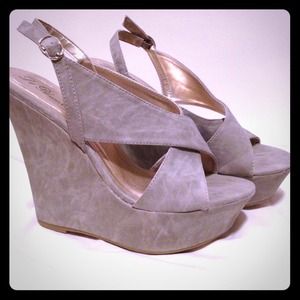 Grey platform wedges