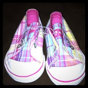 Baby infant toddler size 3 plaid shoes