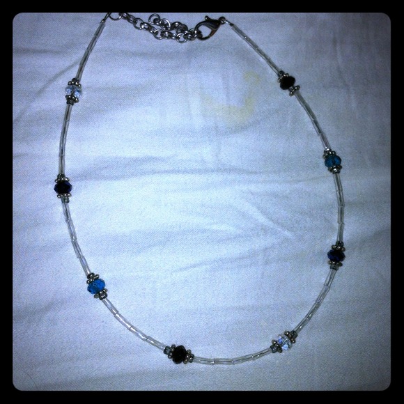 Blue choker