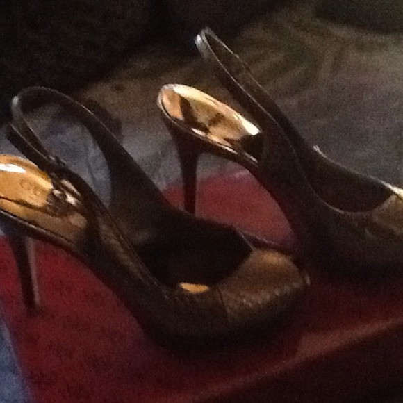 GUESS gold sling back sandal**Price Reduced**