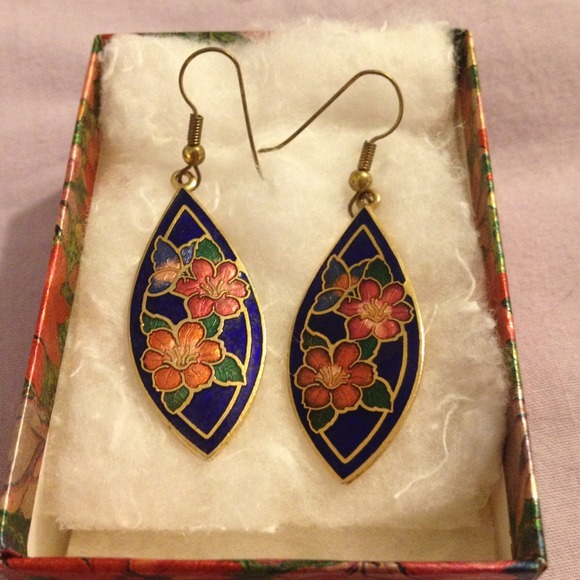 Cloisonné earrings