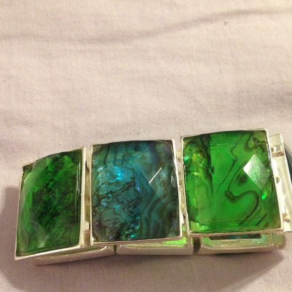 Blue and green bracelet