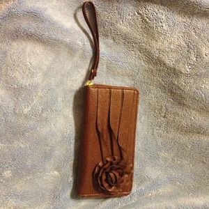 Chocolate Brown Wallet/Wristlet (Vegan Fabric)