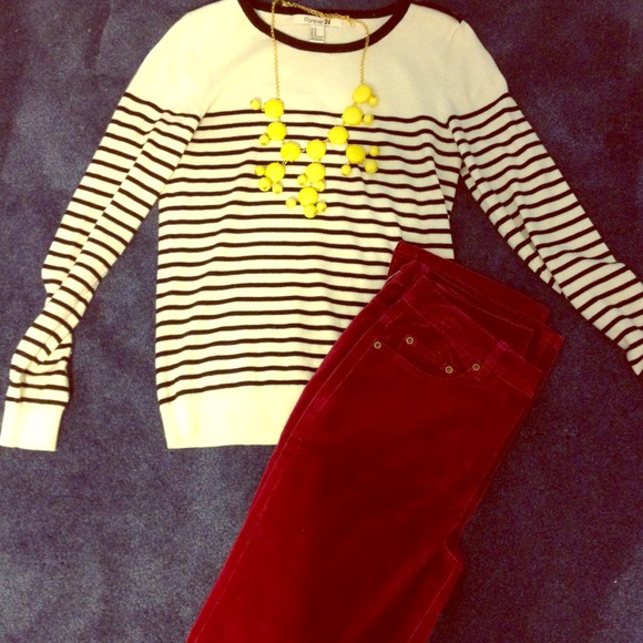 Red velvet pants