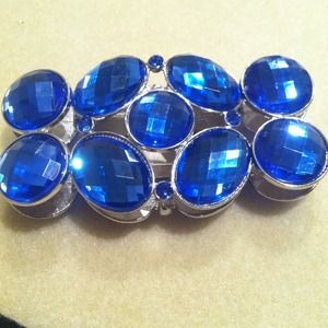 Wide blue bracelet