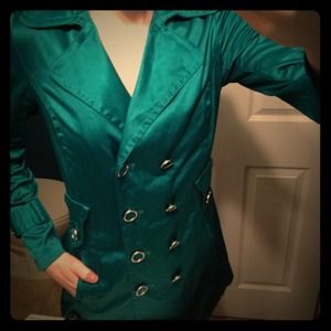 !!Reduced!!Blue/Green Trench coat