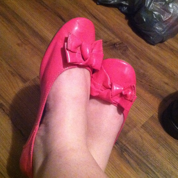 Super Cute Hot Pink Flats Size 8