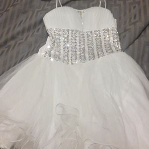 Handmade White formal dress
