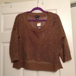 Size XL Wet Seal Brown/Gold Sweater