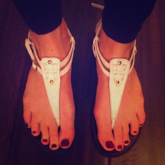 SOLD IN BUNDLE!! Charlotte Russe White Sandals