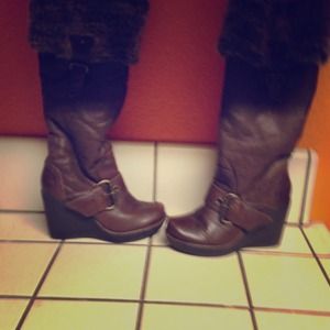 Brown fur boots, wore them a couple of times.