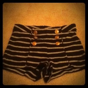 Black and gray high waisted shorts. Reserved