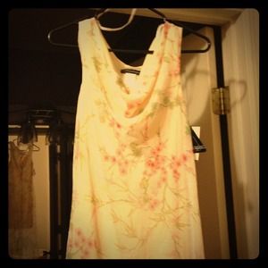 Beautiful cream/light yellow and floral dress