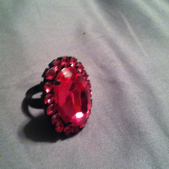 Hot Pink Adjustable Ring