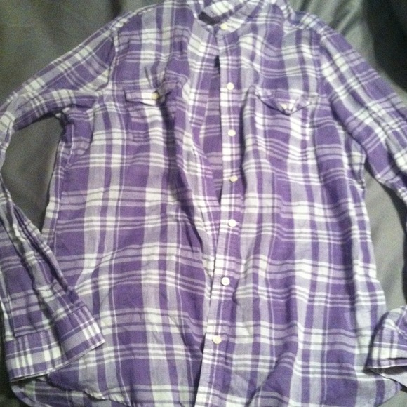Purple Plaid Old Navy Medium