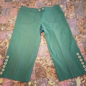 Adorable green capri pants