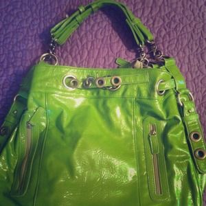 Designer inspired large green bag