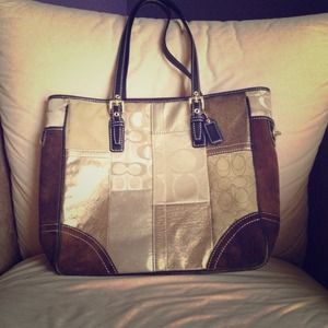 REDUCED!!! Genuine Coach patchwork tote