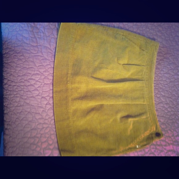 Green corduroy skirt