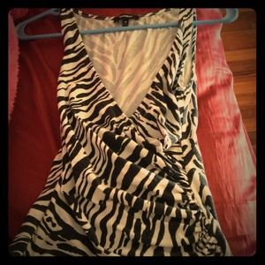 Express dress tank zebra xs