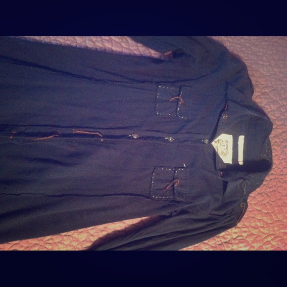 Dress shirt dress.