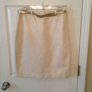 Worthington Ivory & Gold Skirt
