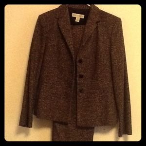 Petite Sophisticate wool blend pants suit