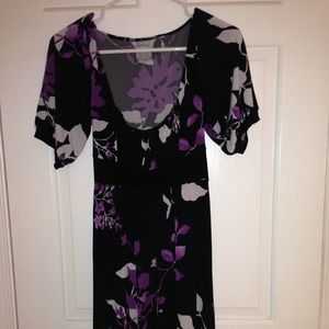 DONATED❤️ Black, purple and white floral dress