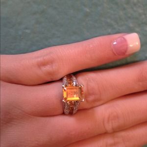 Zales citrine and diamond ring!