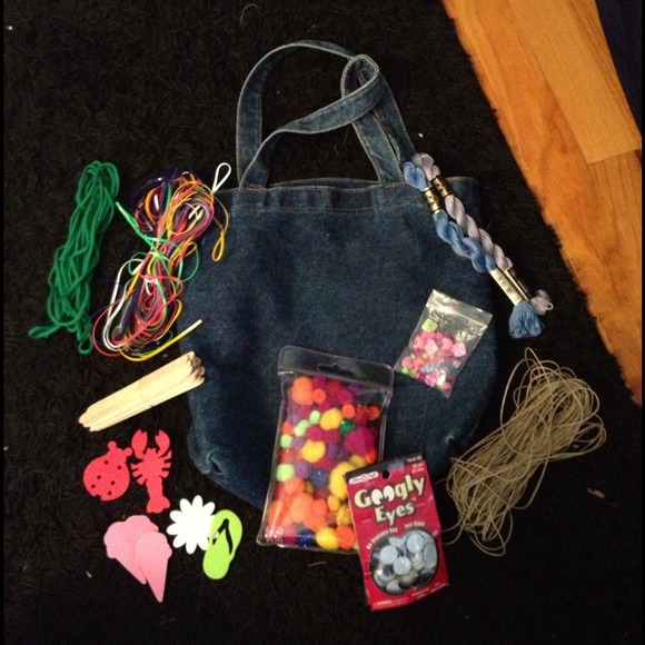 Crafts in a denim bag!