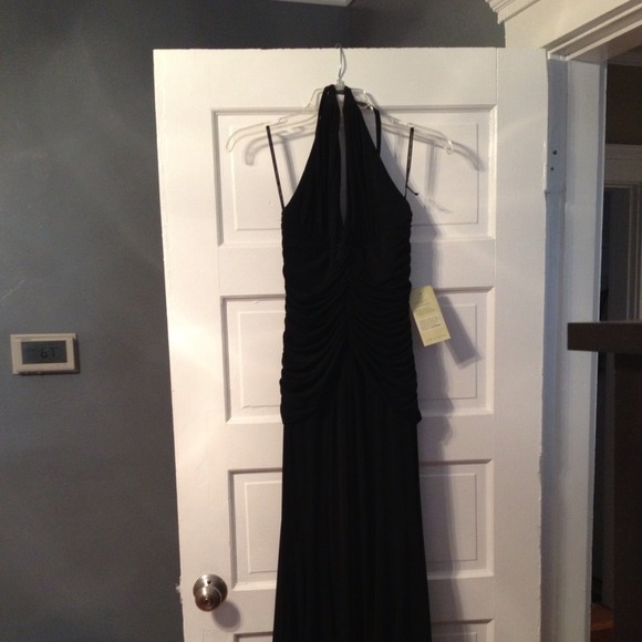 FLASH! Gorgeous!!Black halter gown! - Picture 3 of 4