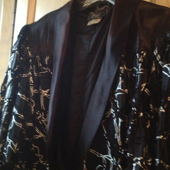 ginger Jackets & Blazers - New lusting:: black satin jacket
