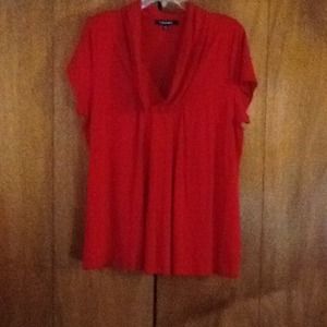 Red top. Very flattering to full figures.