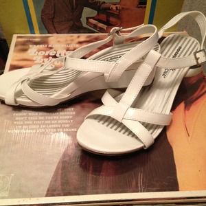 White strappy sandals