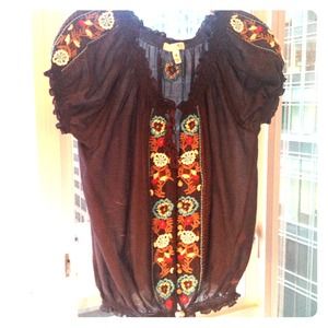 Joie woven detail shirt