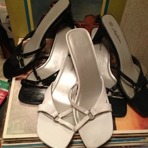 3 pair slip on sandals