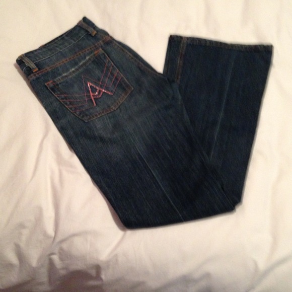 7 for all Mankind, pink crystal A pocket jeans