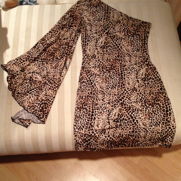 Leopard one sleeve dress