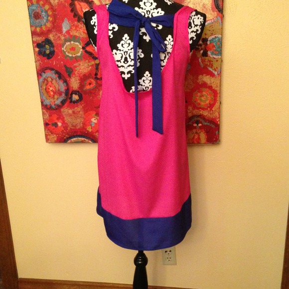 Hot Pink and Royal Blue dress