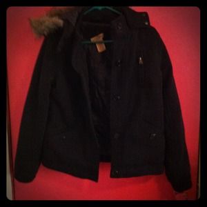 Black Jacket w/ Faux Fur (all buttons intact)