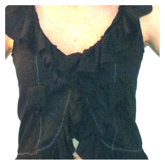 NWT,size small, black, poplin top