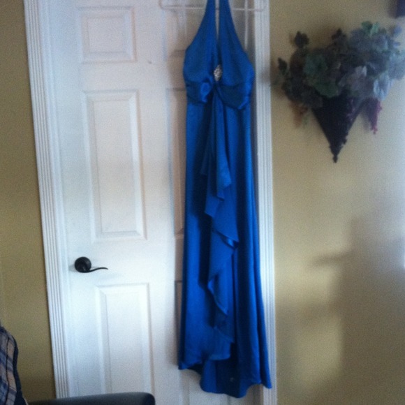 Electric blue gown