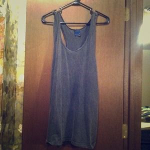 Grey washed look tank tunic