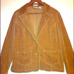Dark tan, two button, corduroy blazer SOLD